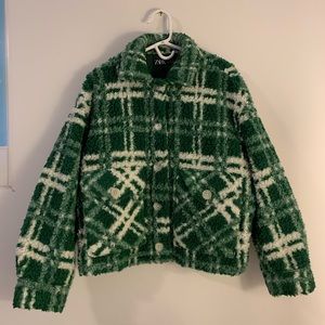 zara fluffy sherpa jacket